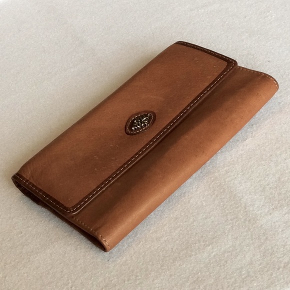 FINAL SALE PRICE Two-Tone Leather Multi-Purpose Wallet - Picture 1 of 6
